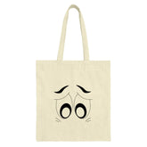 Cartoon Eyes Tote Bag, Expressive Face Tote, Funny Emotion Bag, Novelty Gift Tote, Unique Style Bag, Quirky Design, Anime Eyes Bag - Tawshia